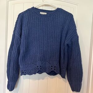 Elegant Navy Women's Crew Neck Sweater